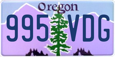 OR license plate 995VDG