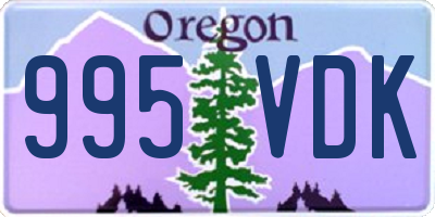 OR license plate 995VDK