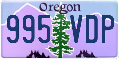 OR license plate 995VDP