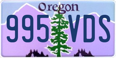 OR license plate 995VDS