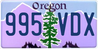 OR license plate 995VDX