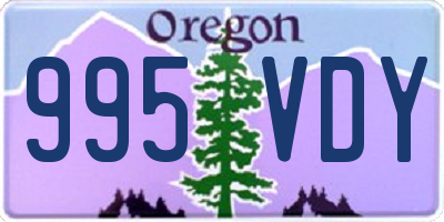 OR license plate 995VDY