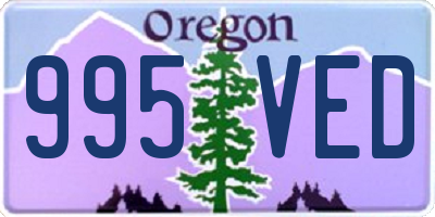 OR license plate 995VED