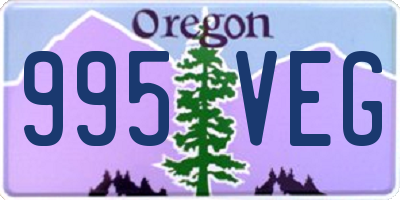 OR license plate 995VEG