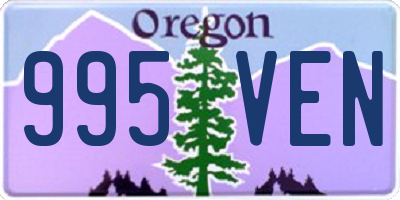 OR license plate 995VEN