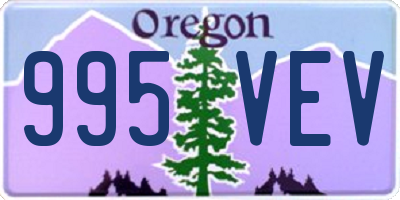 OR license plate 995VEV