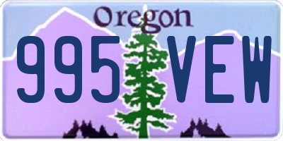 OR license plate 995VEW