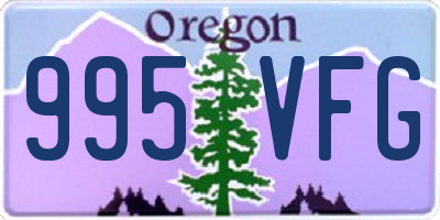 OR license plate 995VFG