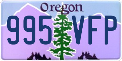 OR license plate 995VFP
