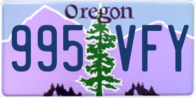 OR license plate 995VFY