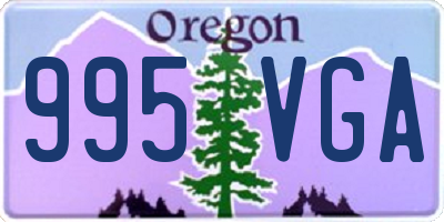 OR license plate 995VGA