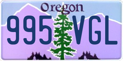 OR license plate 995VGL