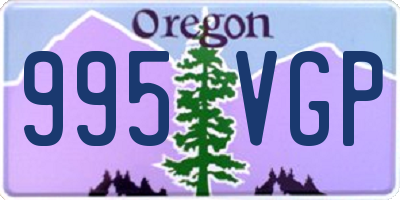 OR license plate 995VGP