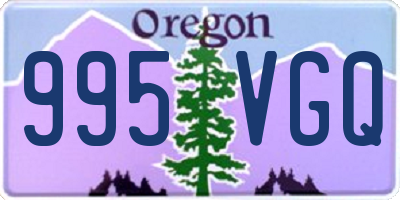 OR license plate 995VGQ