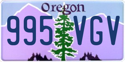 OR license plate 995VGV
