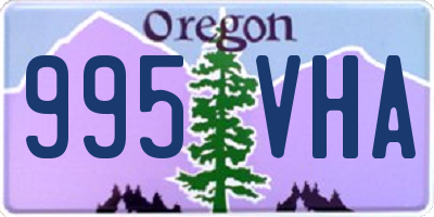 OR license plate 995VHA