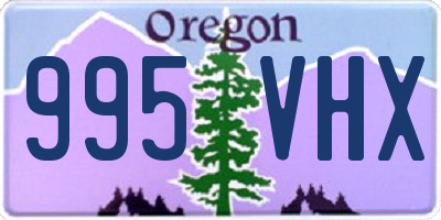 OR license plate 995VHX