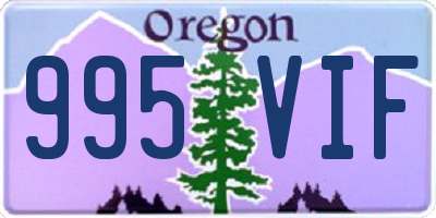 OR license plate 995VIF