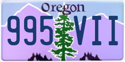 OR license plate 995VII