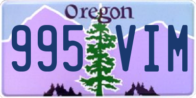 OR license plate 995VIM