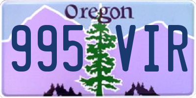 OR license plate 995VIR