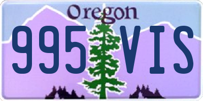 OR license plate 995VIS