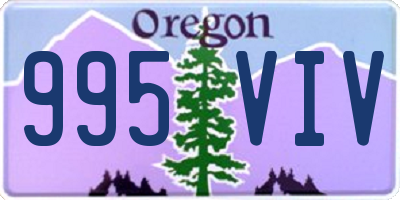 OR license plate 995VIV