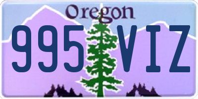 OR license plate 995VIZ