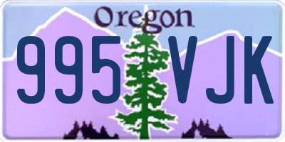 OR license plate 995VJK