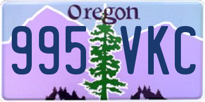 OR license plate 995VKC