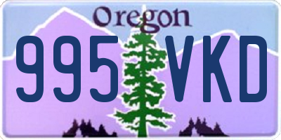 OR license plate 995VKD