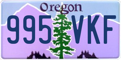 OR license plate 995VKF