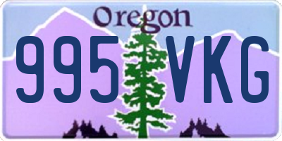 OR license plate 995VKG