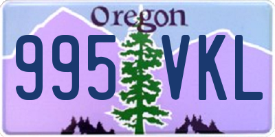 OR license plate 995VKL