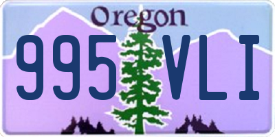 OR license plate 995VLI