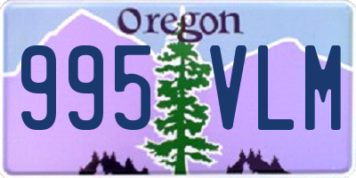 OR license plate 995VLM