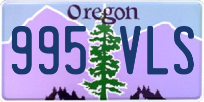 OR license plate 995VLS