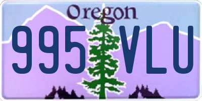 OR license plate 995VLU