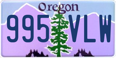 OR license plate 995VLW