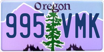 OR license plate 995VMK