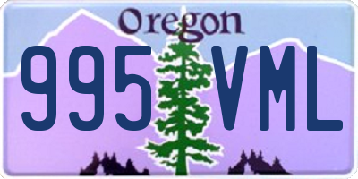 OR license plate 995VML