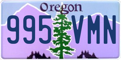 OR license plate 995VMN