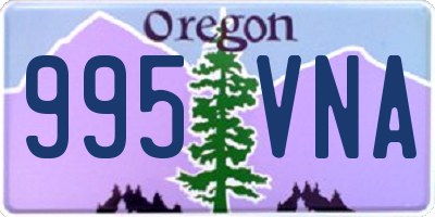 OR license plate 995VNA