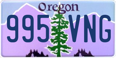 OR license plate 995VNG