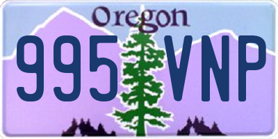 OR license plate 995VNP