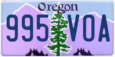 OR license plate 995VOA