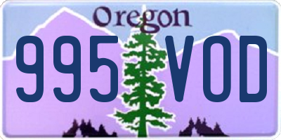 OR license plate 995VOD
