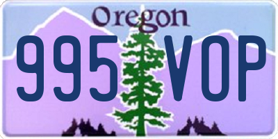 OR license plate 995VOP