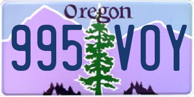 OR license plate 995VOY