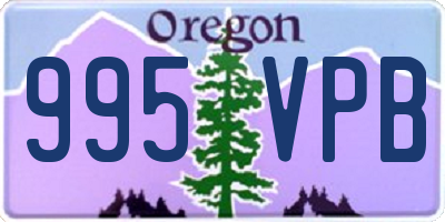 OR license plate 995VPB